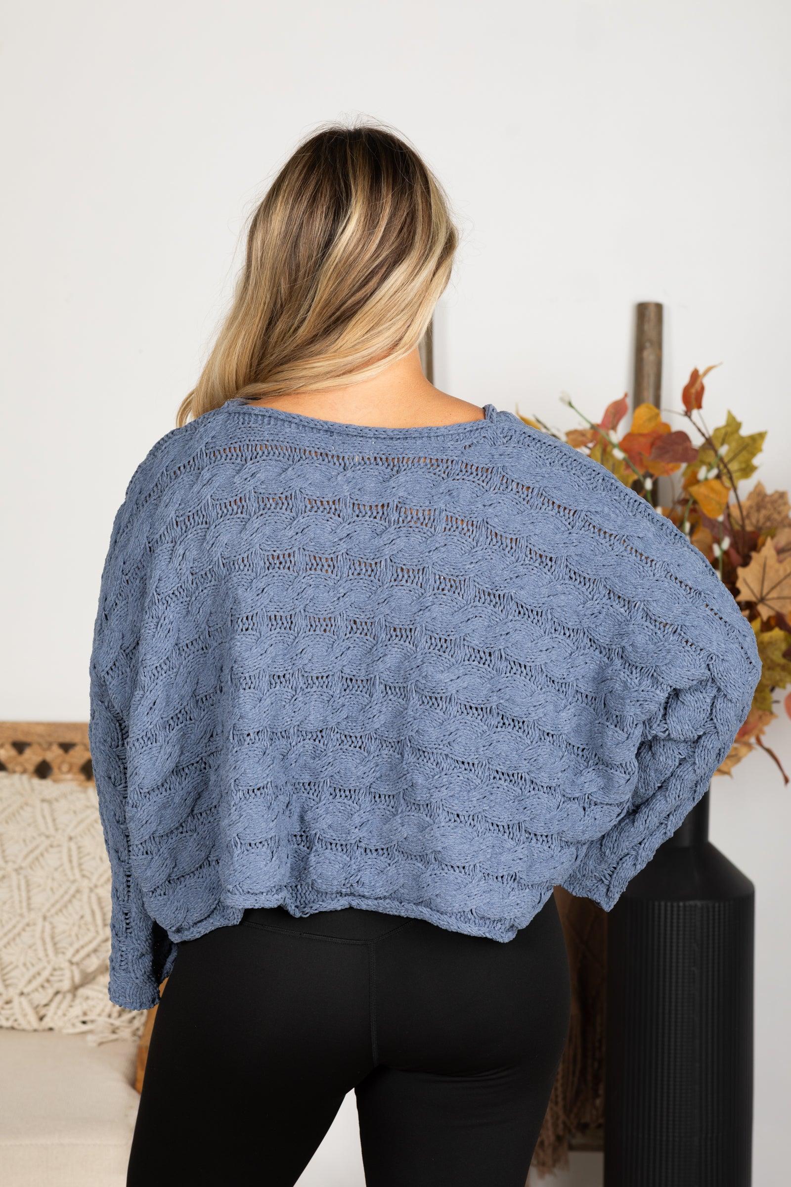 Bell Sleeve Cable Knit Sweater Product Image