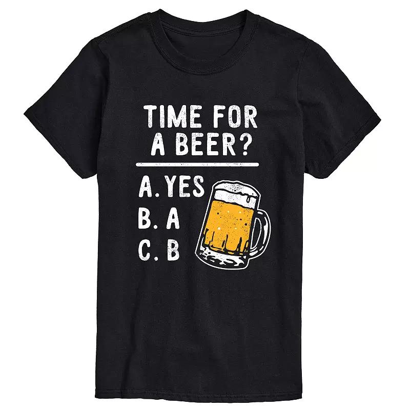 Big & Tall Time for a Beer Tee, Men's,  Product Image