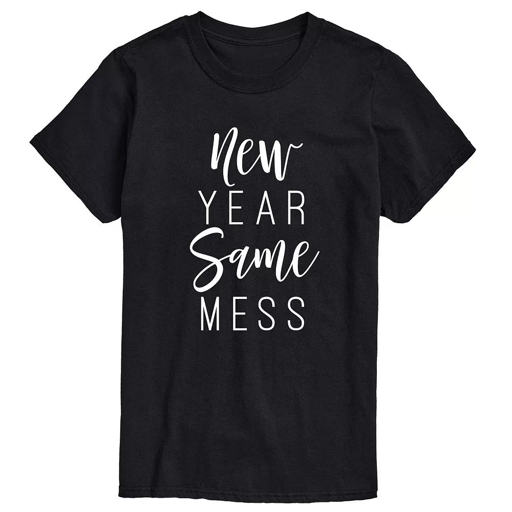 Big & Tall New Year Same Mess Tee, Men's,  Product Image