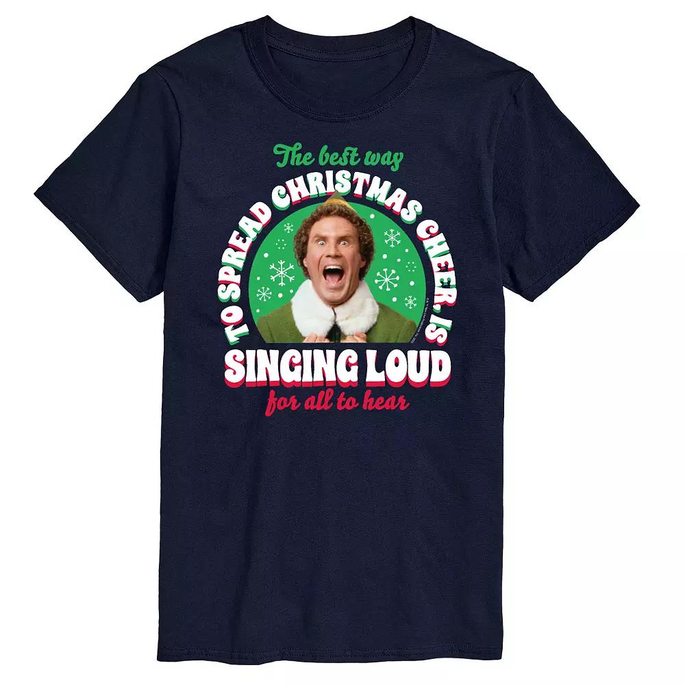 Big & Tall Elf Singing Elf Graphic Tee, Men's,  Product Image
