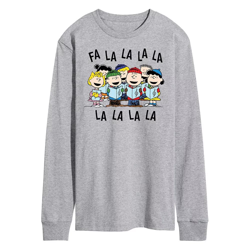 Men's Peanuts Fa La La Carol Long Sleeve Tee,  Product Image