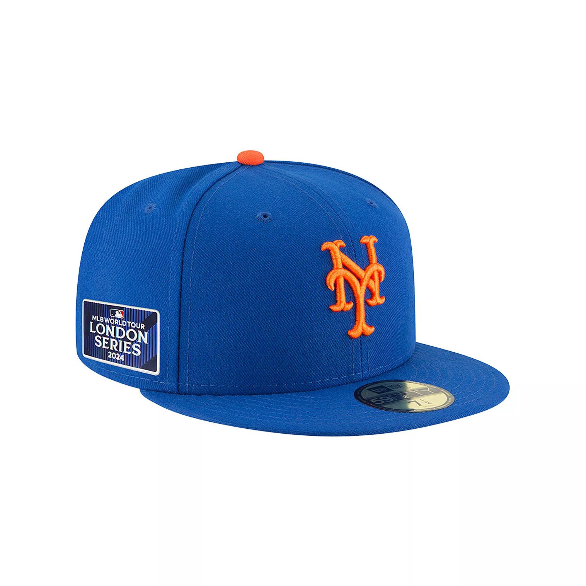Men's New Era  Royal New York Mets 2024 MLB World Tour London Series 59FIFTY Fitted Hat, Size: 6 7/8, Blue Product Image