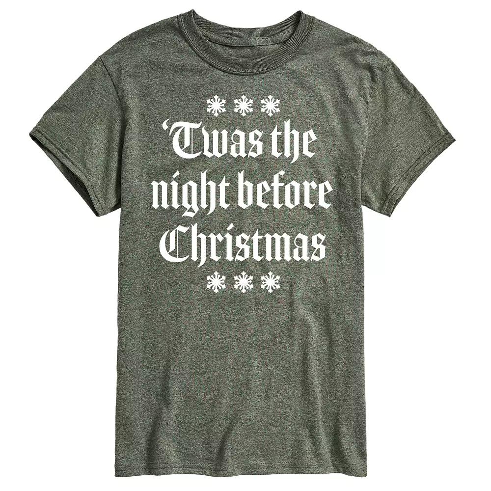 Big & Tall T'was The Night Before Christmas Graphic Tee, Men's,  Product Image