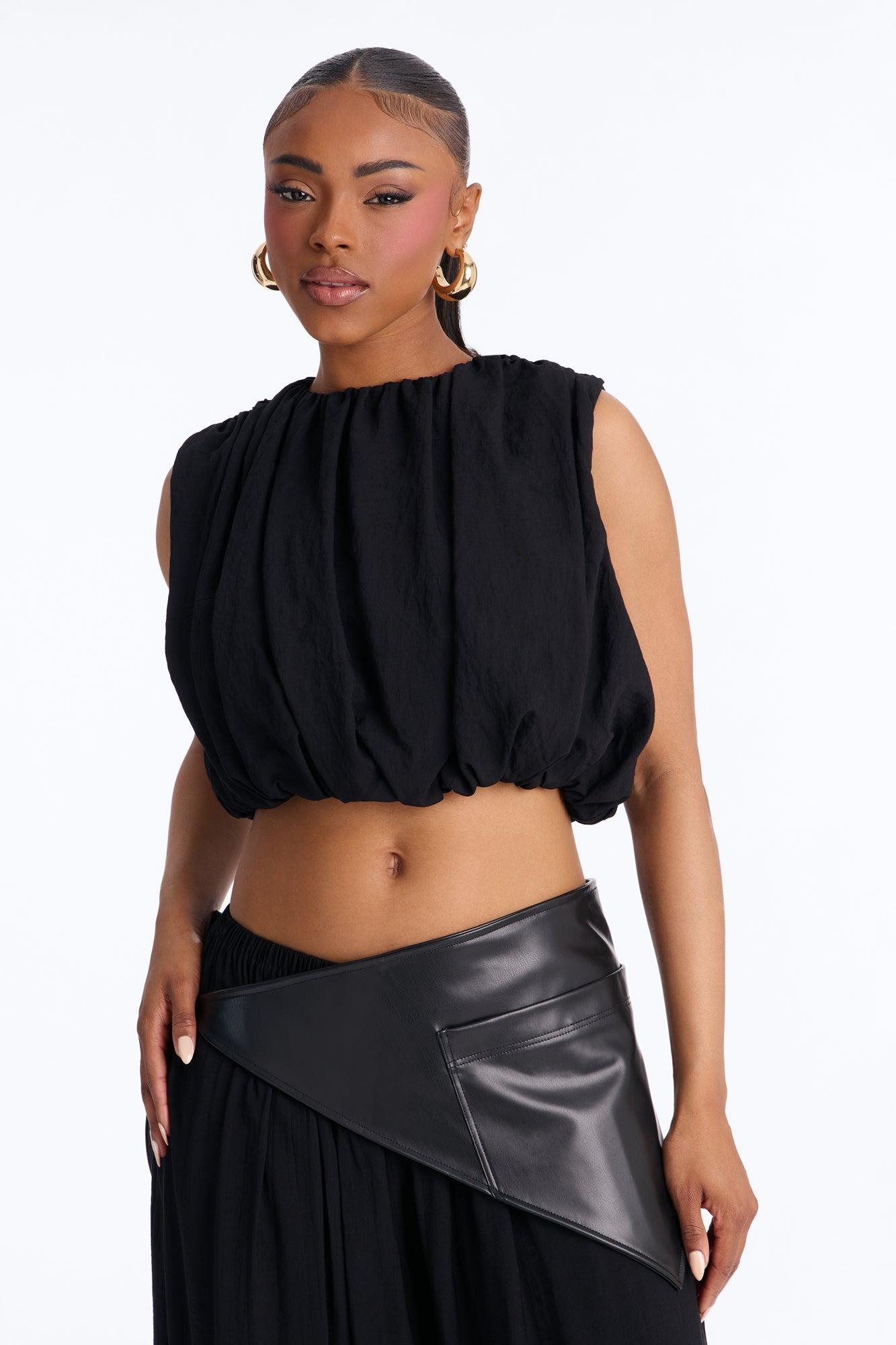 Kristina 3 Piece Balloon Pant Set - Black Female Product Image