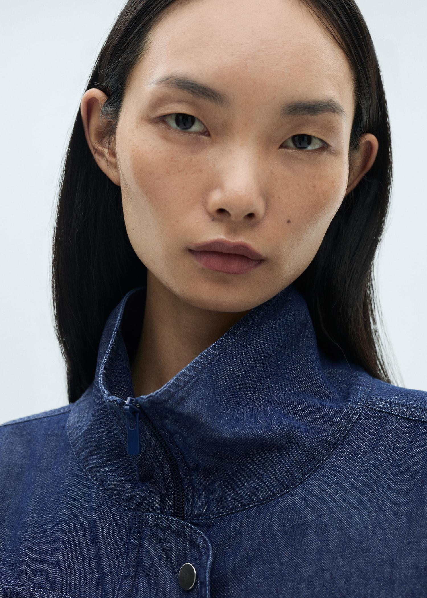 Pockets denim jacket - Women | MANGO USA Product Image