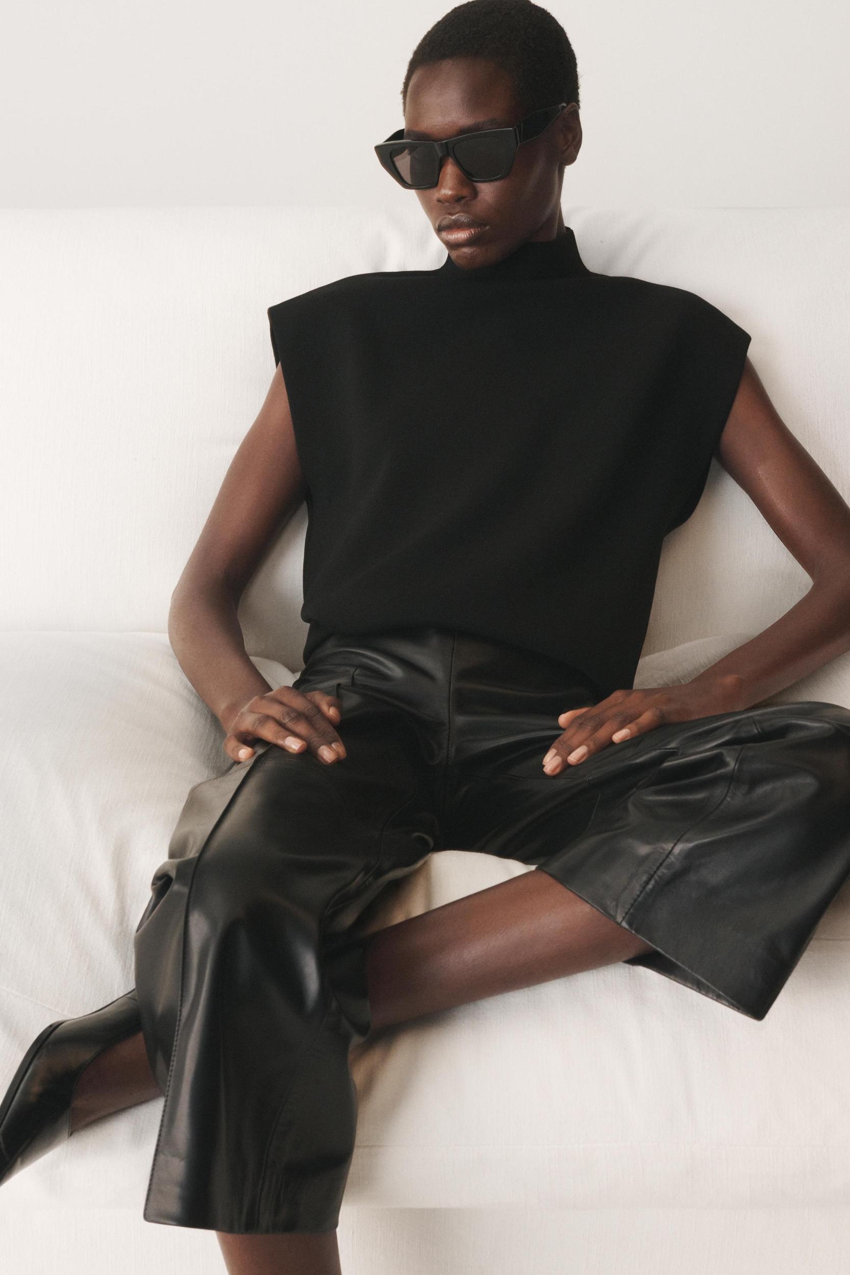 FRONT SEAM LEATHER PANTS 50TH ANNIVERSARY Product Image