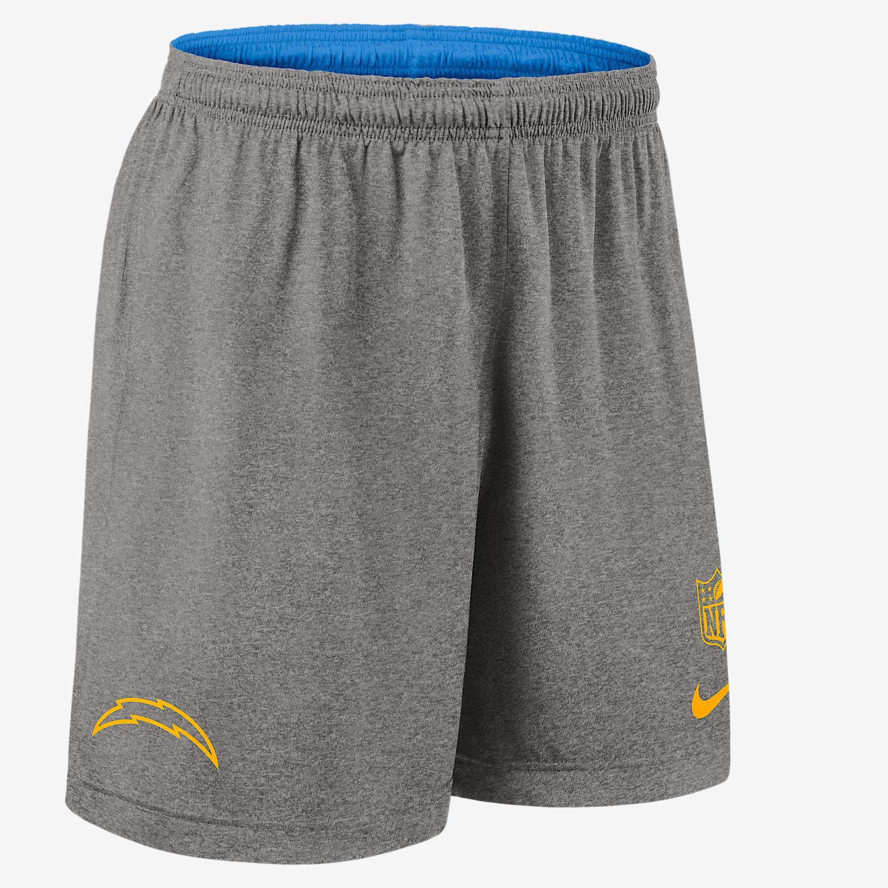 Los Angeles Chargers Sideline Reversible Mens Nike Mens Dri-FIT NFL Shorts | 03BF591R97-N9J Product Image