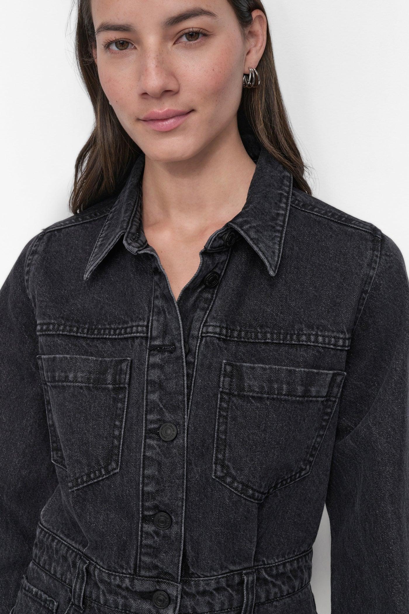 DENIM MINI SHIRT DRESS Product Image