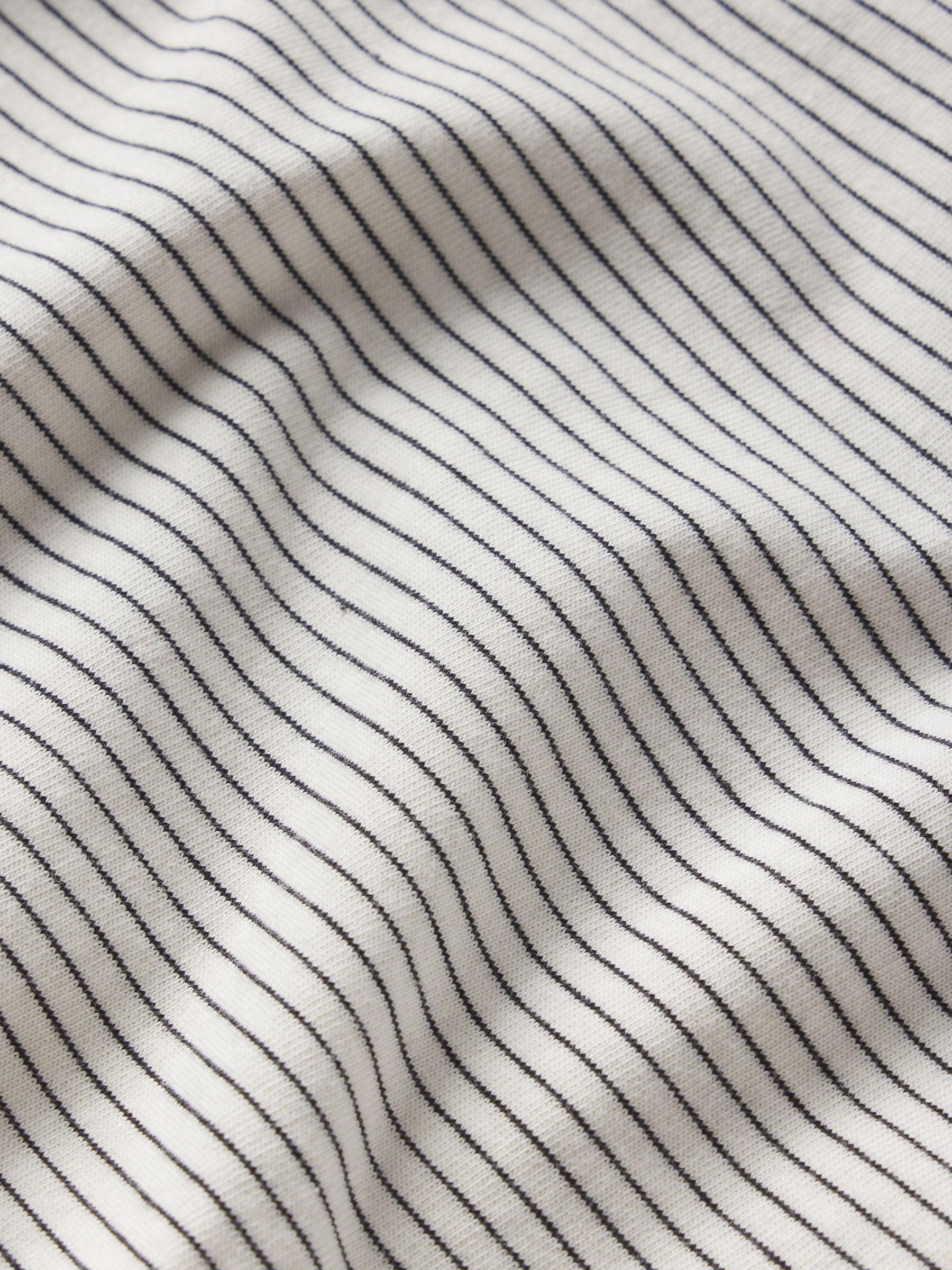 Natural/Black Seaport Stripe Slim Crew Product Image