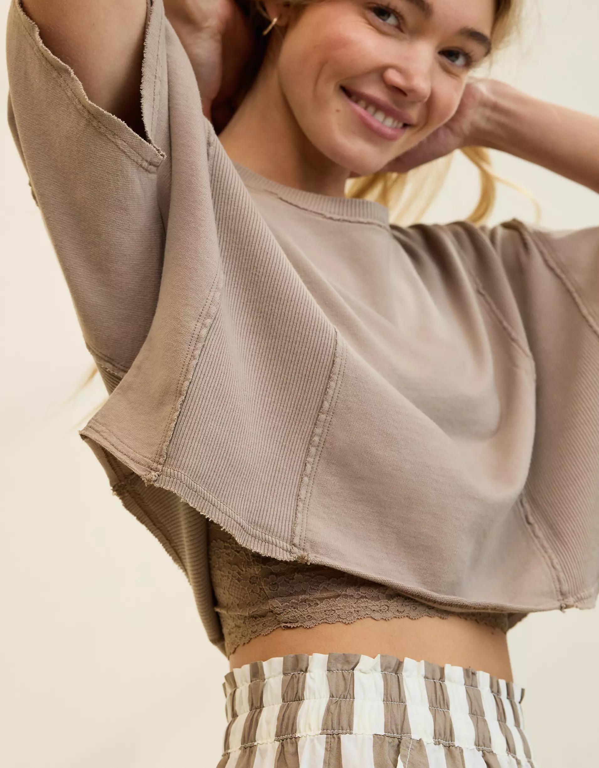 Aerie Let Loose Fleece T-Shirt Product Image