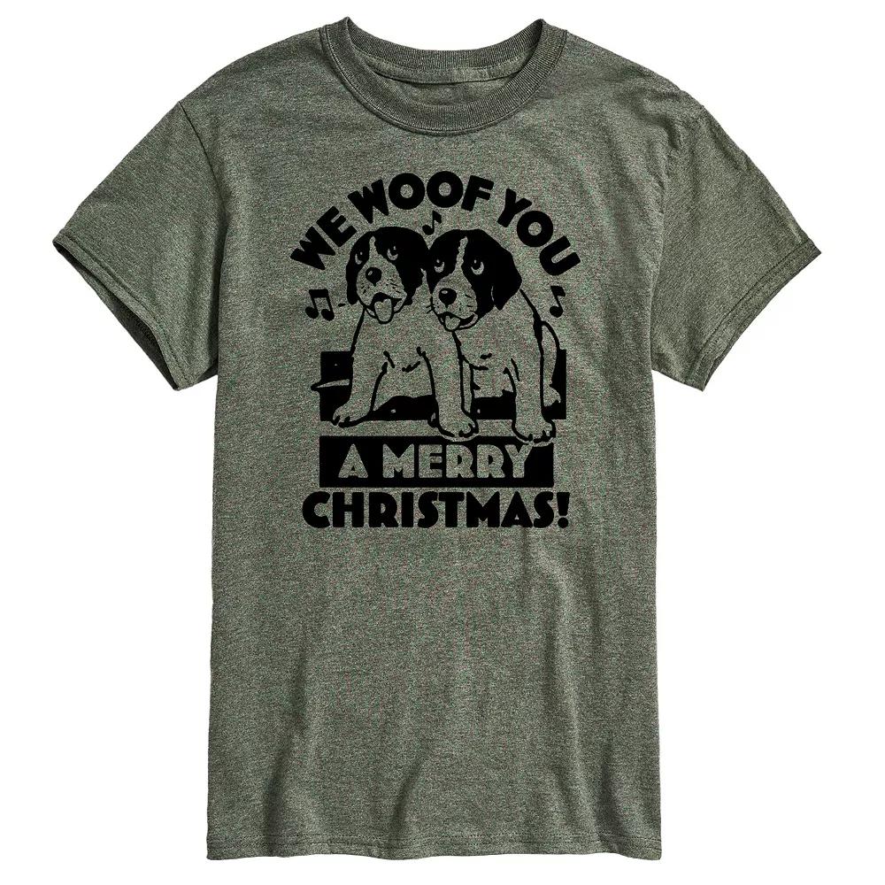 Men's We Woof You Merry Christmas Graphic Tee,  Product Image