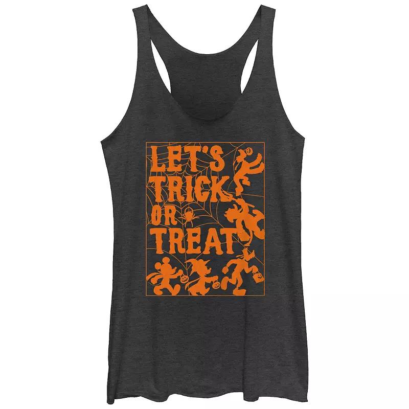 Disney's Mickey and Friends Juniors' Let's Trick Or Treat Rackerback Graphic Tank, Women's,  Product Image