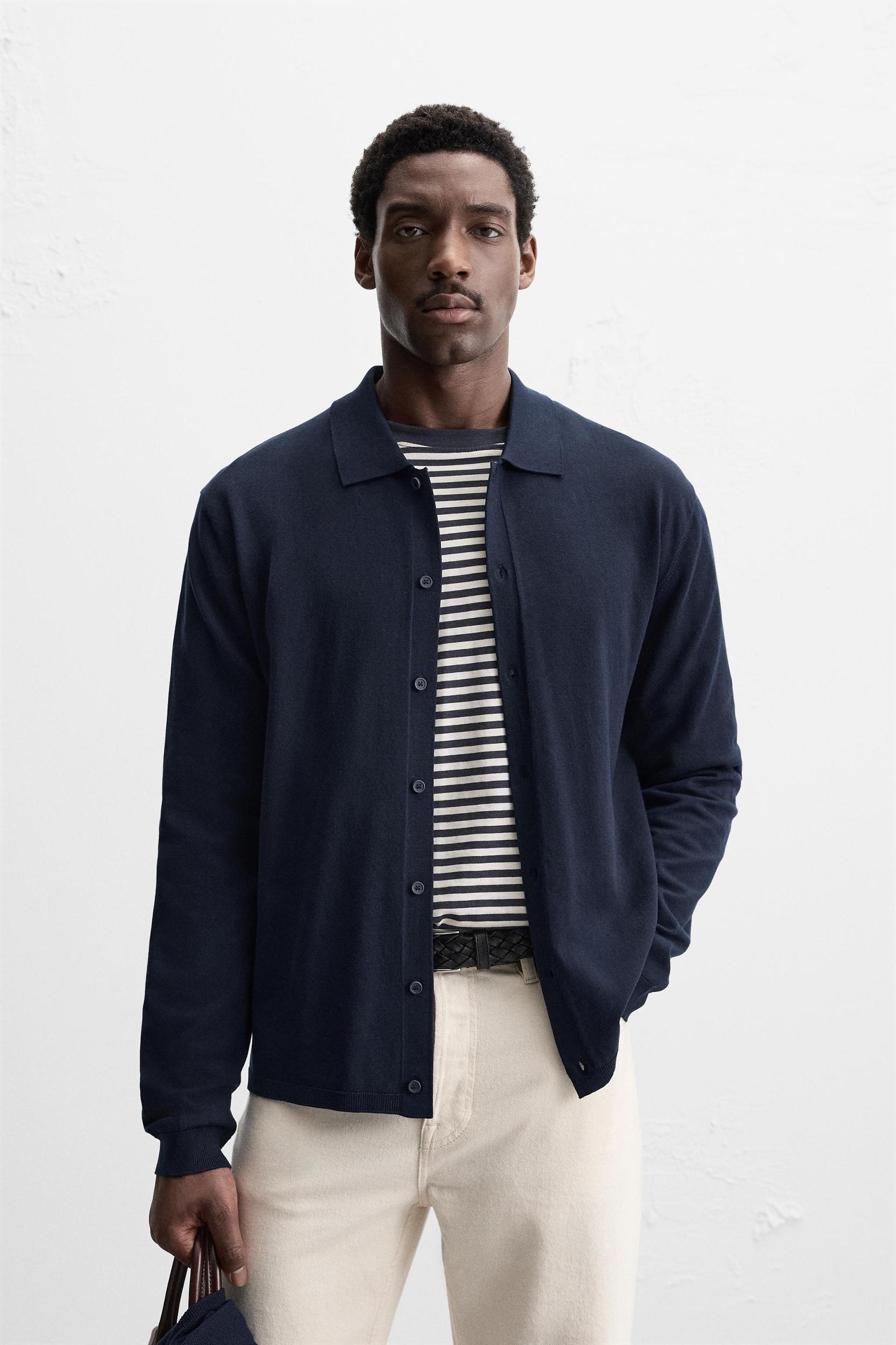 LYOCELL BLEND KNIT SHIRT Product Image