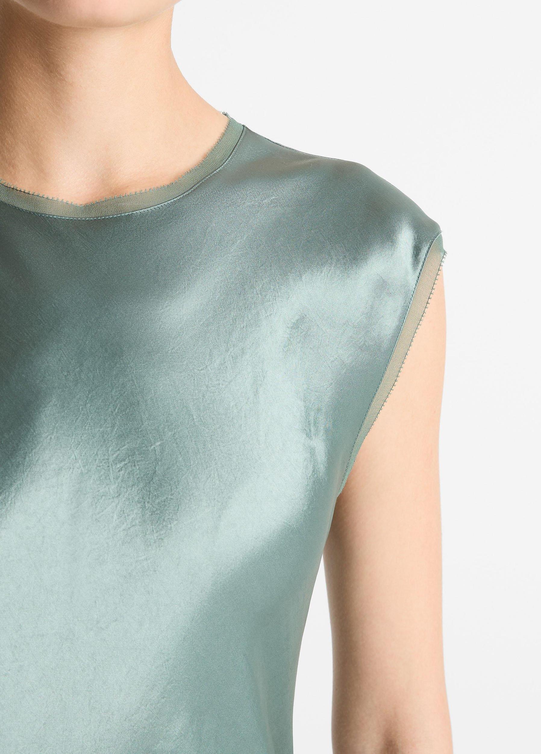 Satin Cap-Sleeve Slip Dress Product Image