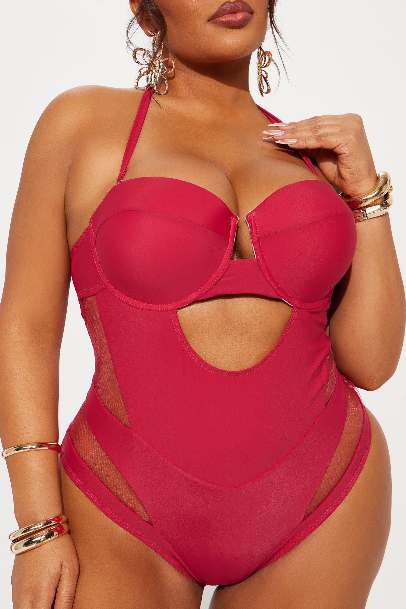 Megan Cutout 1 Piece Swimsuit - Red Product Image