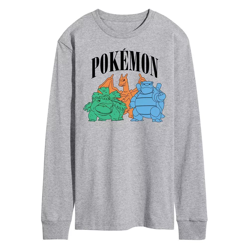 Men's Pokemon Group Long Sleeve Graphic Tee,  Product Image