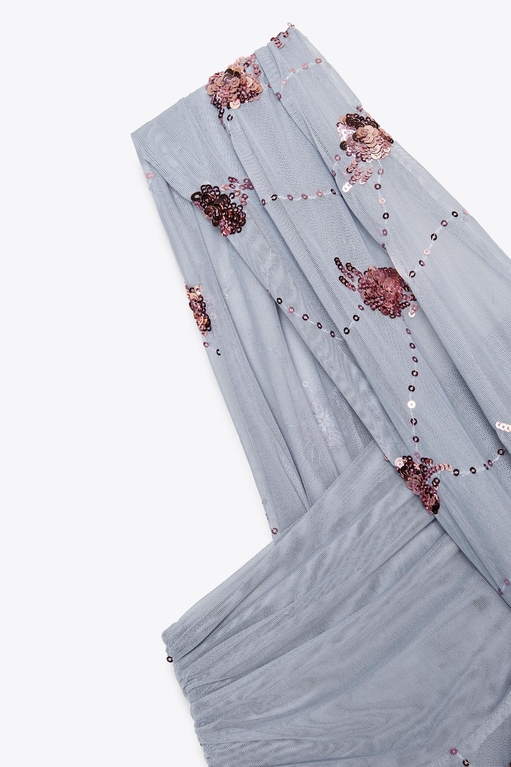 DRAPED SEQUIN DRESS Product Image