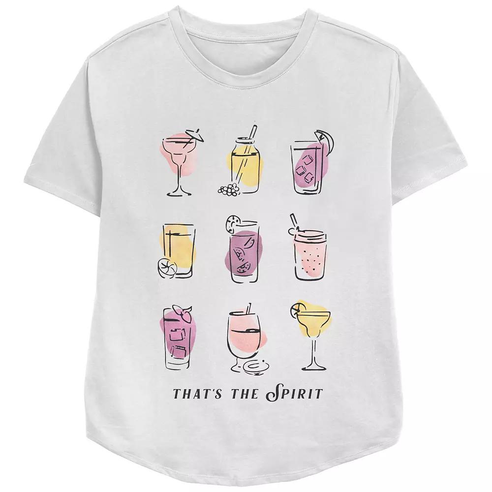 Women's Cocktails That's The Spirit Relaxed Fit Graphic Tee,  Product Image
