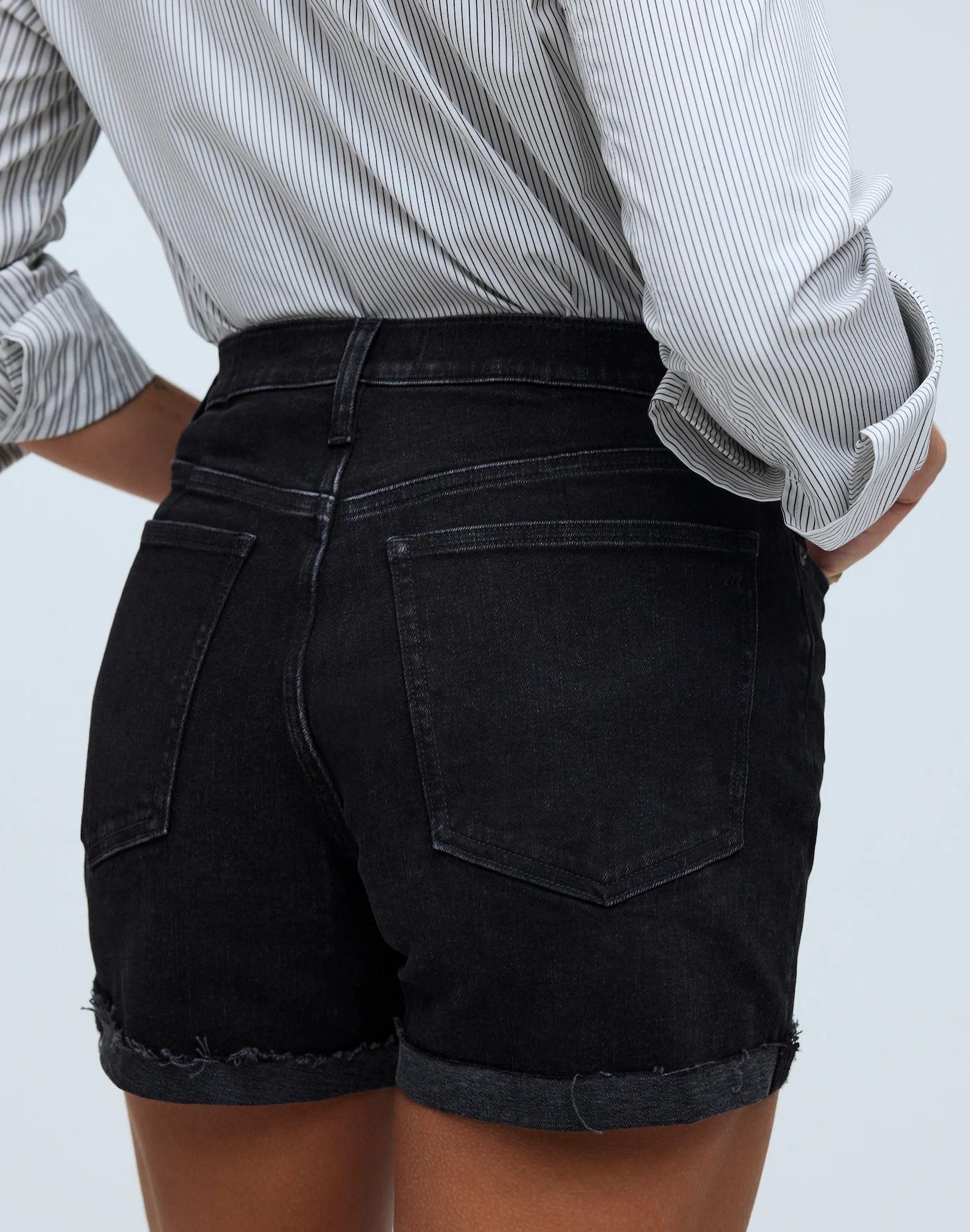 High-Rise Denim Shorts in Halwood Wash Product Image