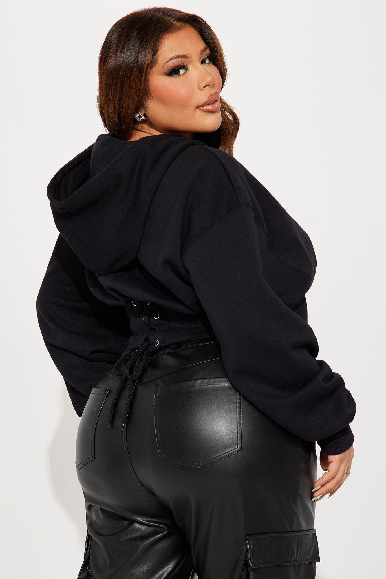 Kansas City Chiefs Corset Hoodie - Black Female Product Image