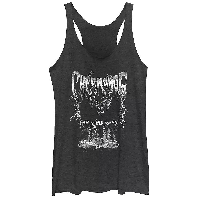 Disney Villains Fantasia Chernabog Metal Poster Juniors' Tri-Blend Racerback Tank Top, Girl's,  Product Image