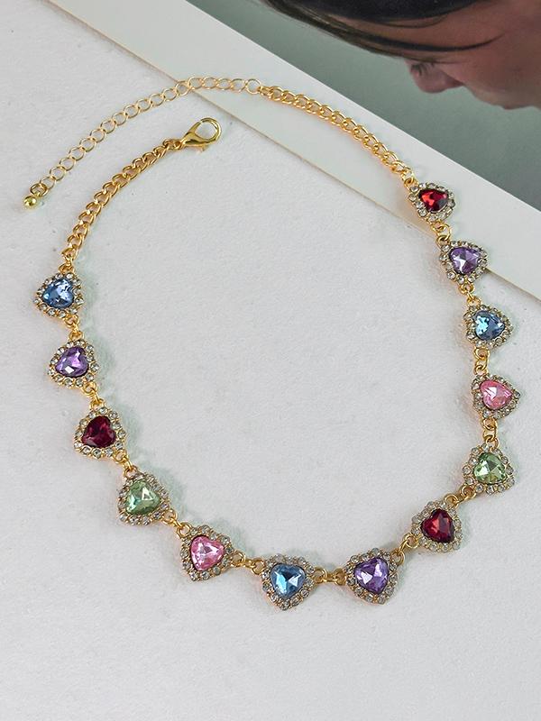 Geometric Heart Shape Necklaces Accessories Product Image