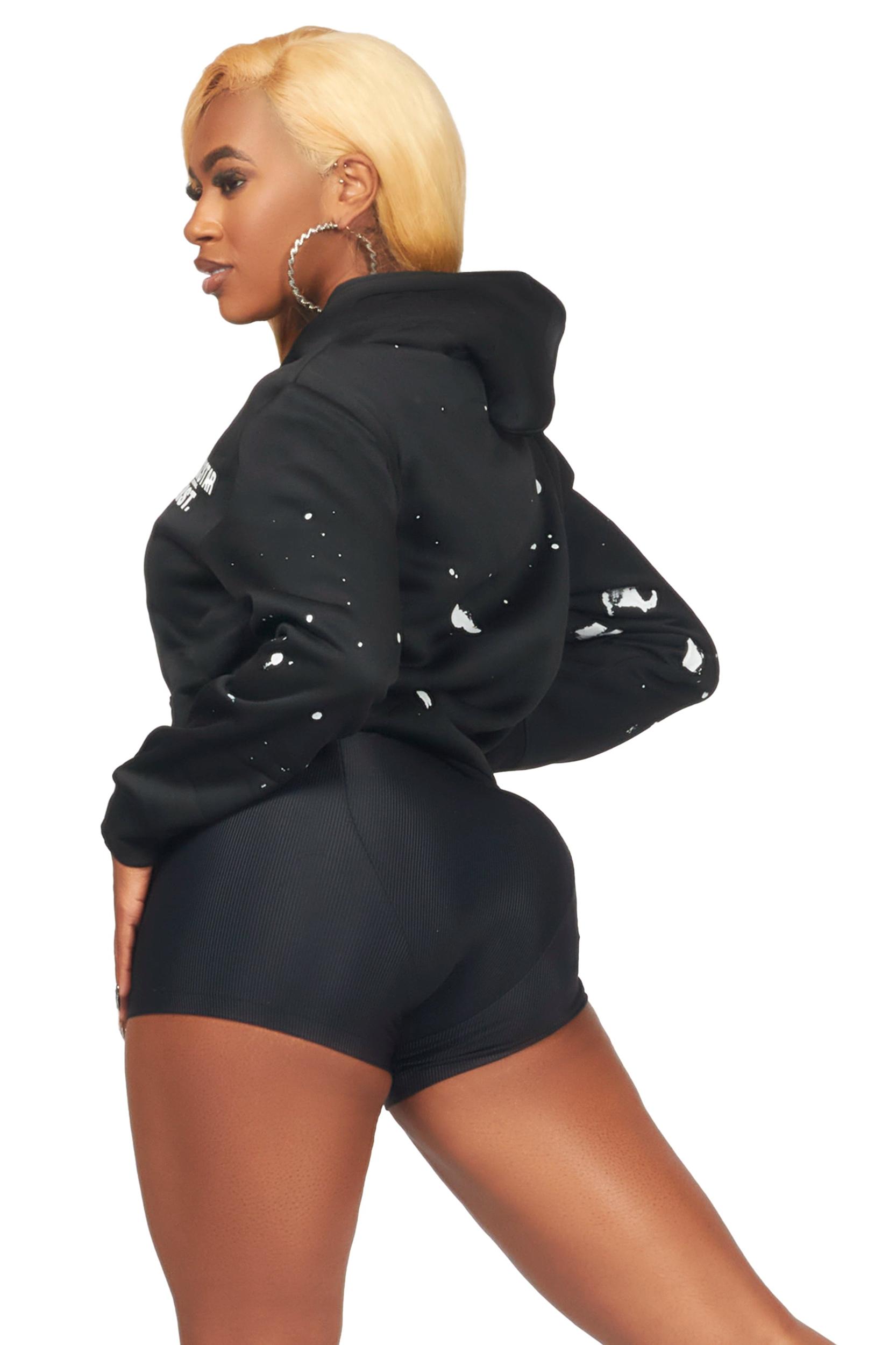 Nylia Black Oversized Hoodie Female Product Image