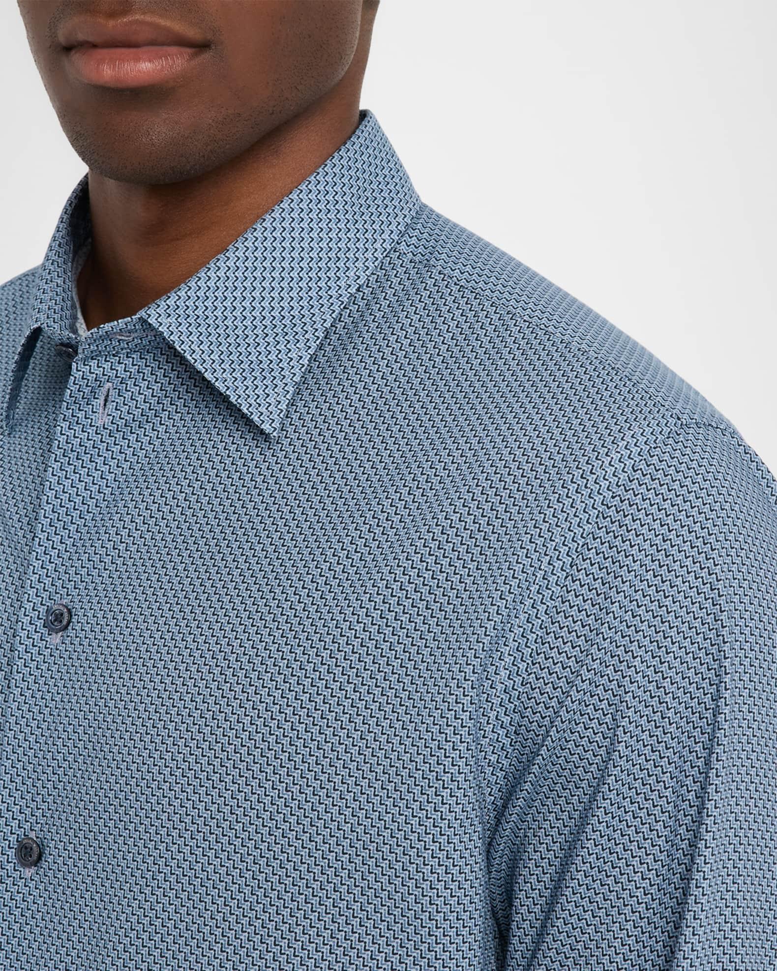 Men's Cotton Diagonal Wave Sport Shirt Product Image