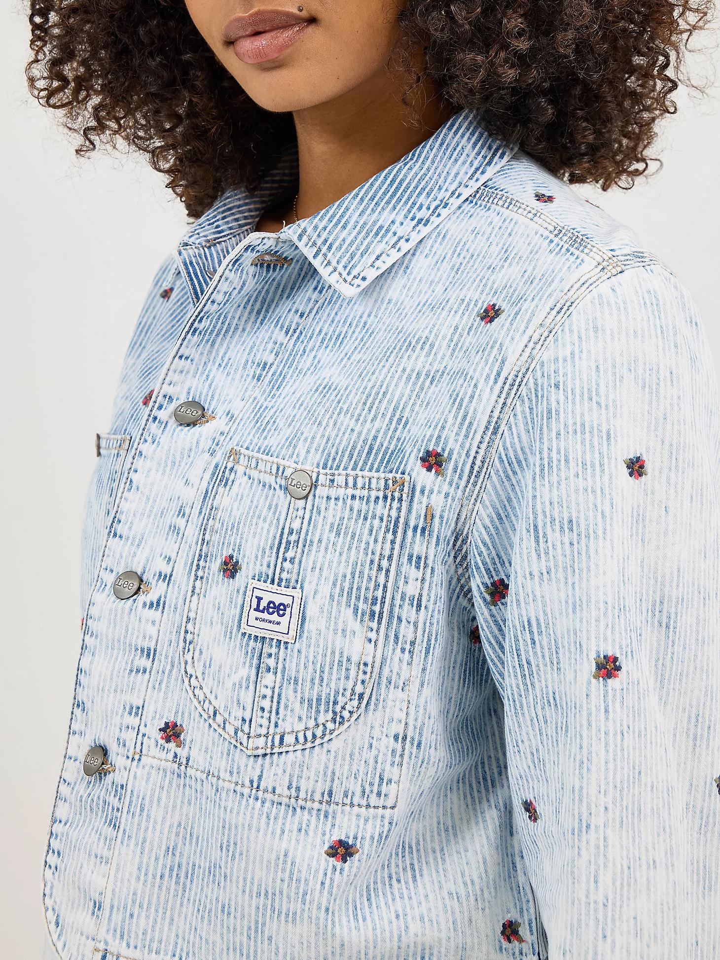 Women's Floral Embroidered Crop Chore Jacket | Women's Jackets & Outerwear | Lee® Product Image