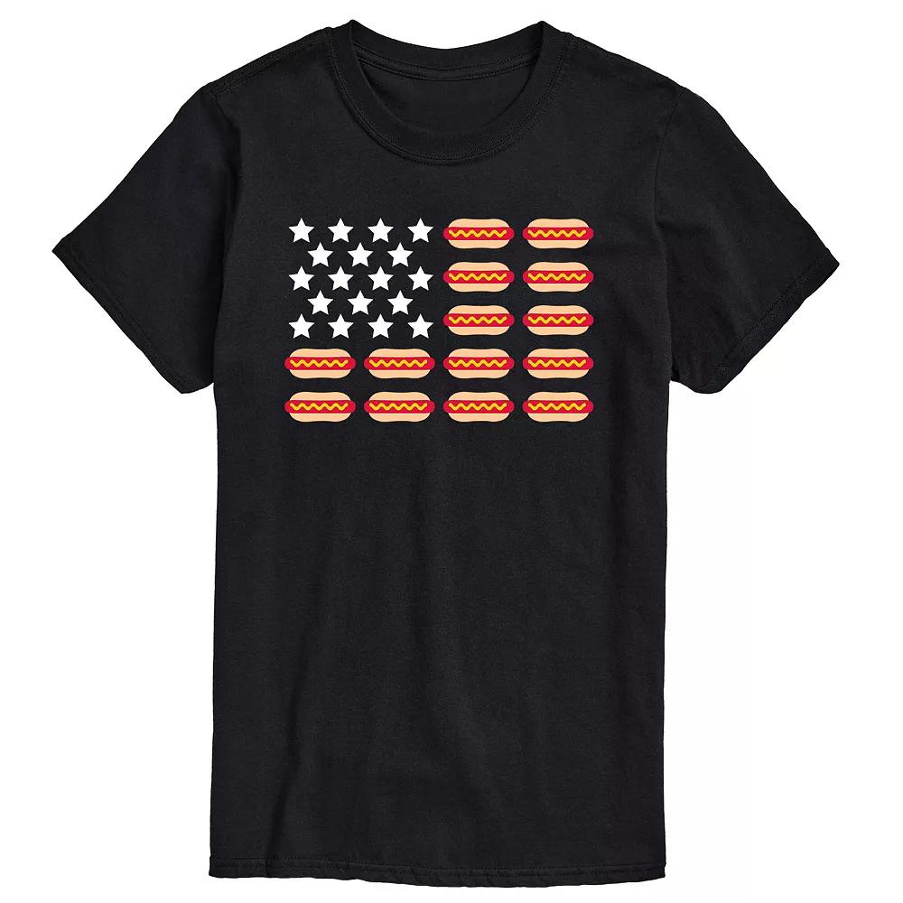 Big & Tall Hot Dog Flag Graphic Tee, Men's,  Product Image