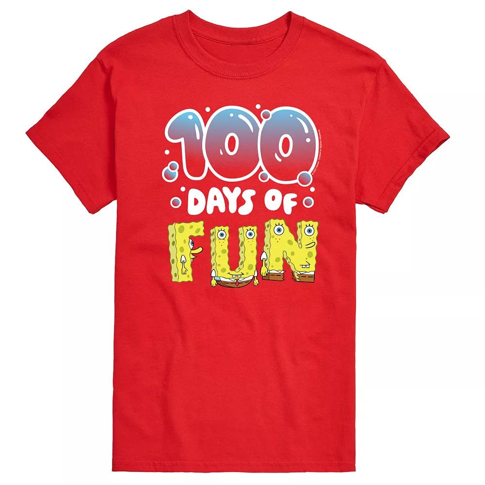 Men's SpongeBob SquarePants 100 Days Of Fun Graphic Tee,  Product Image