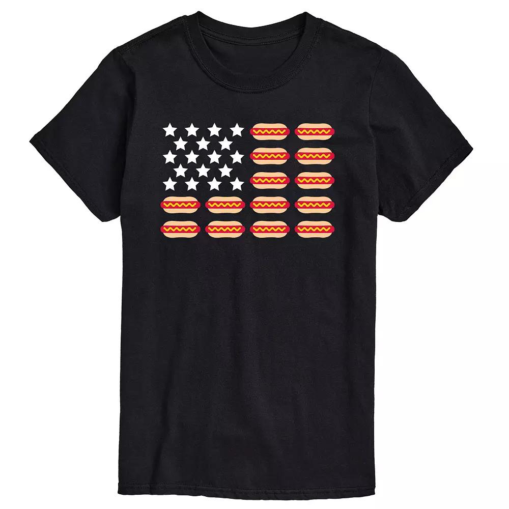 Big & Tall Hot Dog Flag Graphic Tee, Men's,  Product Image