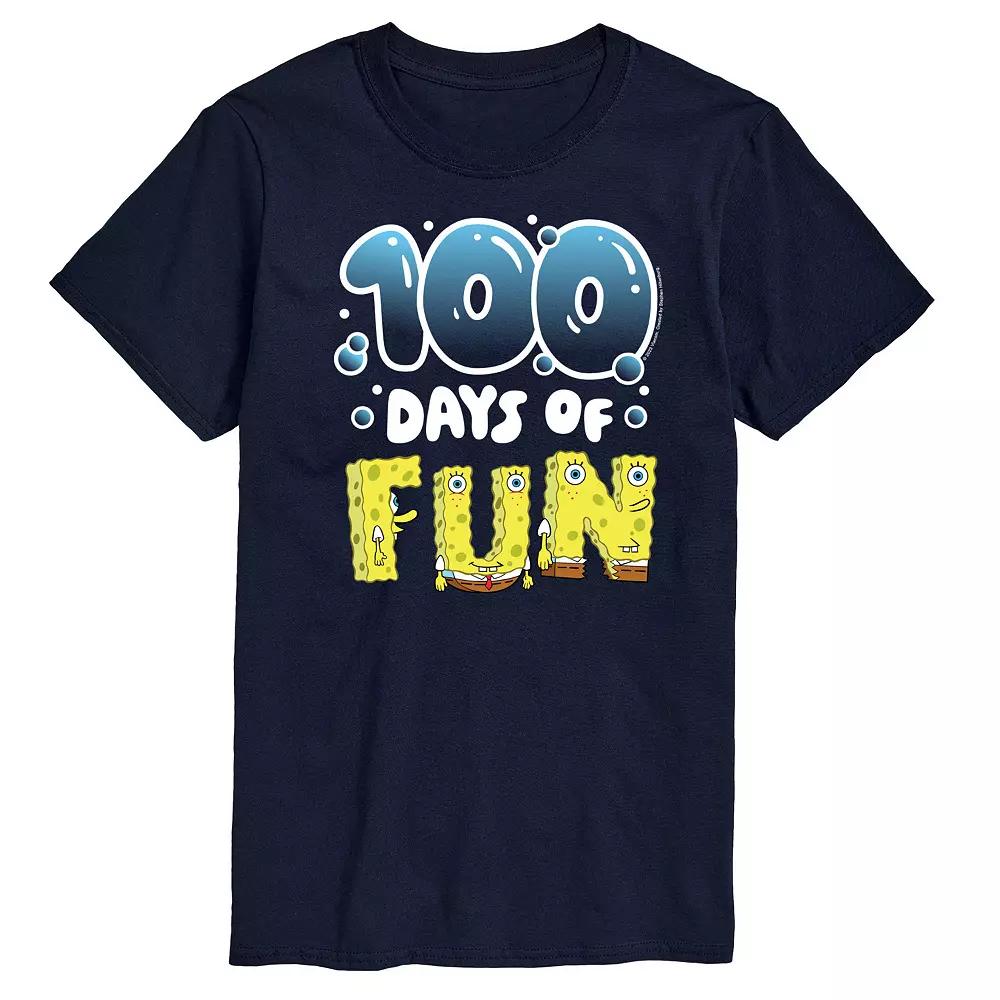 Men's SpongeBob SquarePants 100 Days Of Fun Graphic Tee,  Product Image