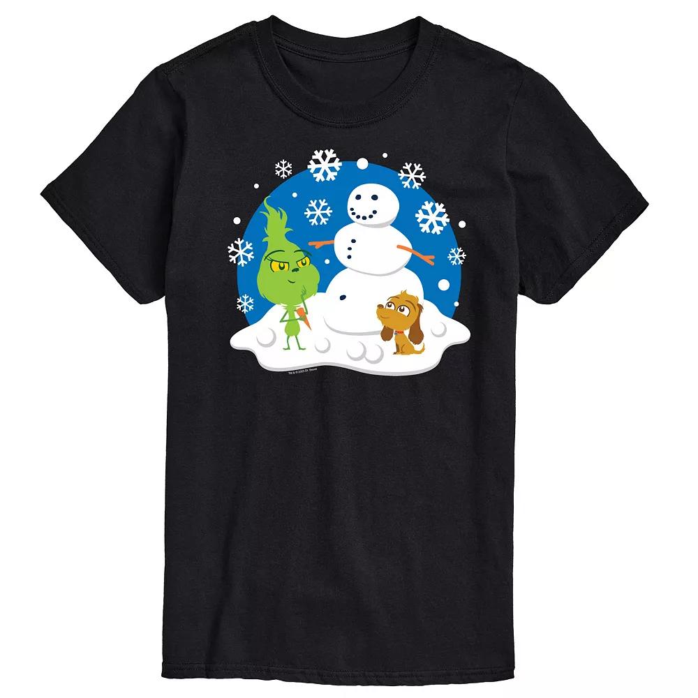 Big & Tall Dr. Seuss The Grinch Building Snowman Graphic Tee, Men's,  Product Image