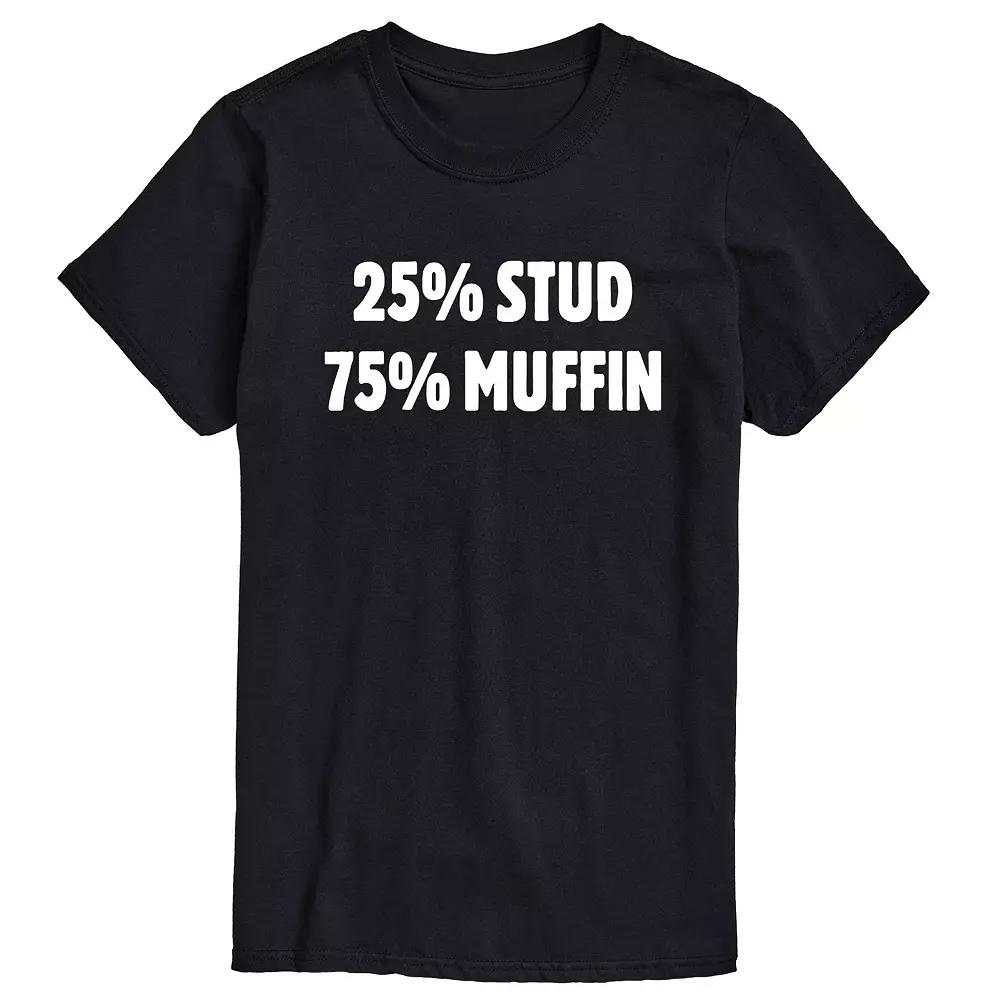 Men's 25 Percent Stud 75 Percent Muffin Graphic Tee,  Product Image