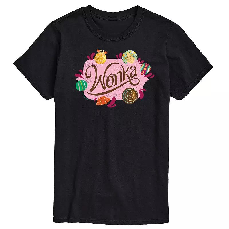 Men's Wonka Logo And Candy Graphic Tee,  Product Image
