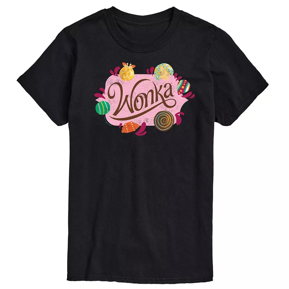 Men's Wonka Logo And Candy Graphic Tee,  Product Image