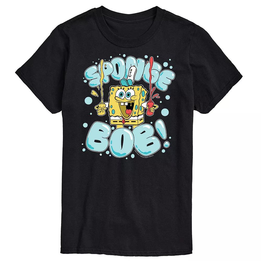 Big & Tall SpongeBob SquarePants Bubble Letter Graphic Tee, Men's,  Product Image