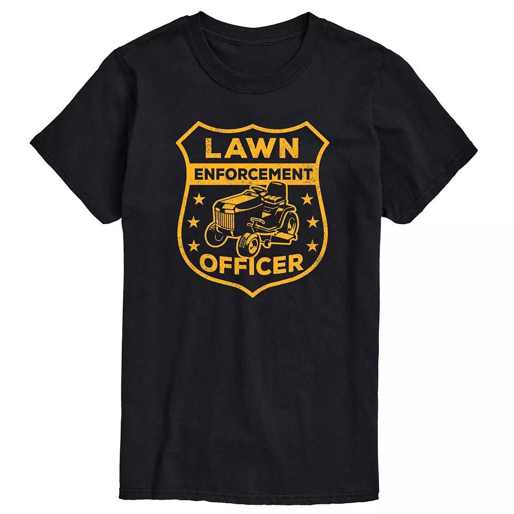 Men's Lawn Enforcement Officer Badge Graphic Tee,  Product Image