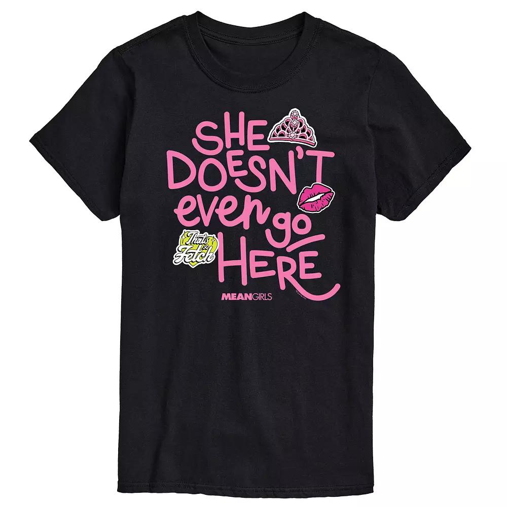 Men's Mean Girls She Doesn't Even Go Here Graphic Tee,  Product Image