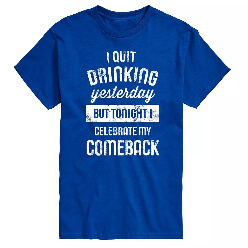 Big & Tall Quit Drinking Graphic Tee, Men's,  Product Image