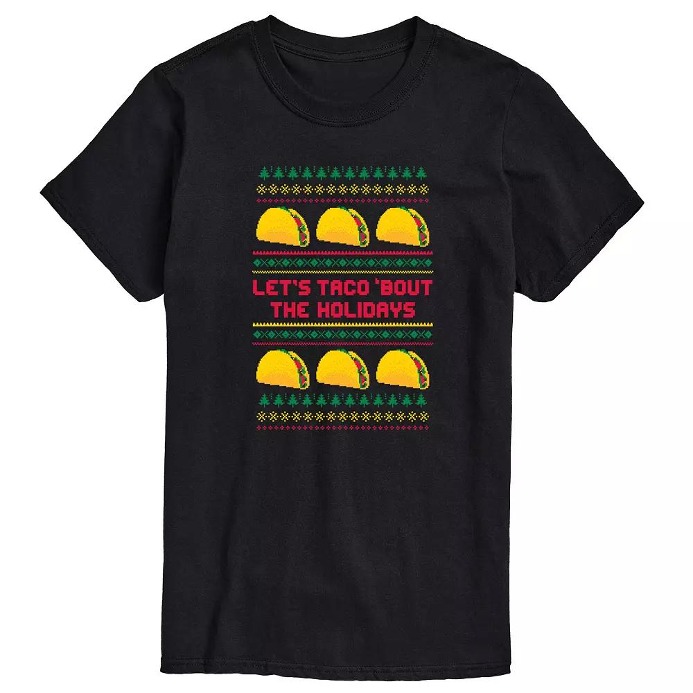 Big & Tall Lets Taco Bout The Holidays Graphic Tee, Men's,  Product Image