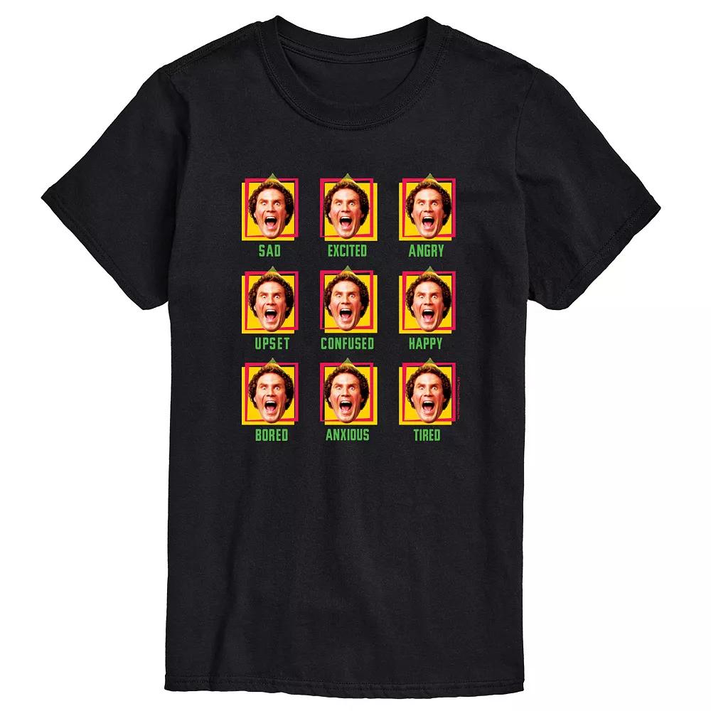 Big & Tall Elf Faces Of Buddy Graphic Tee, Men's,  Product Image
