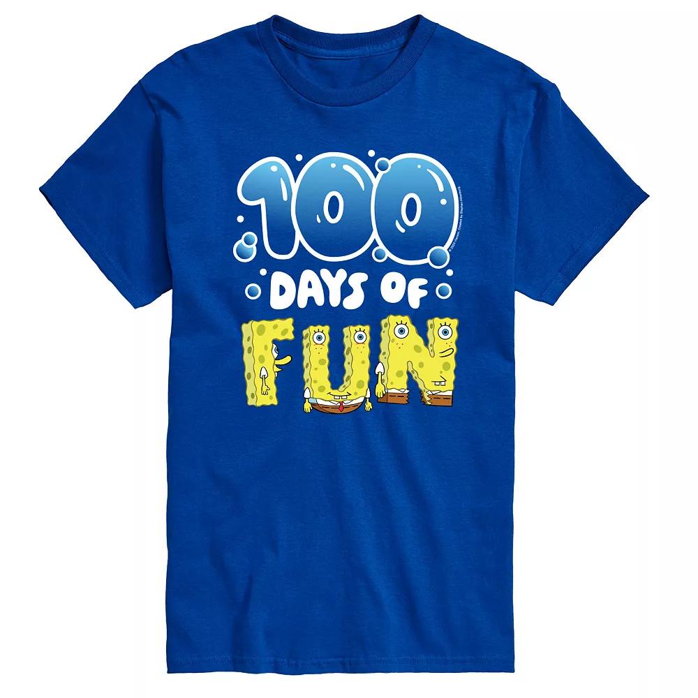 Men's SpongeBob SquarePants 100 Days Of Fun Graphic Tee,  Product Image