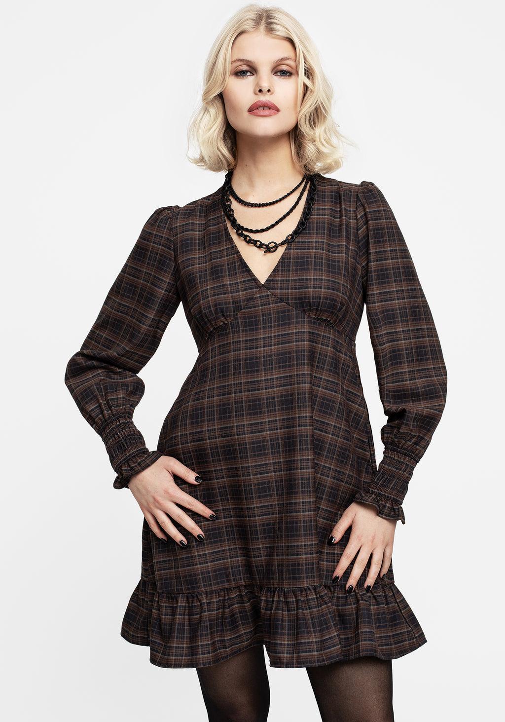 Embla Check Mini Smock Dress Product Image