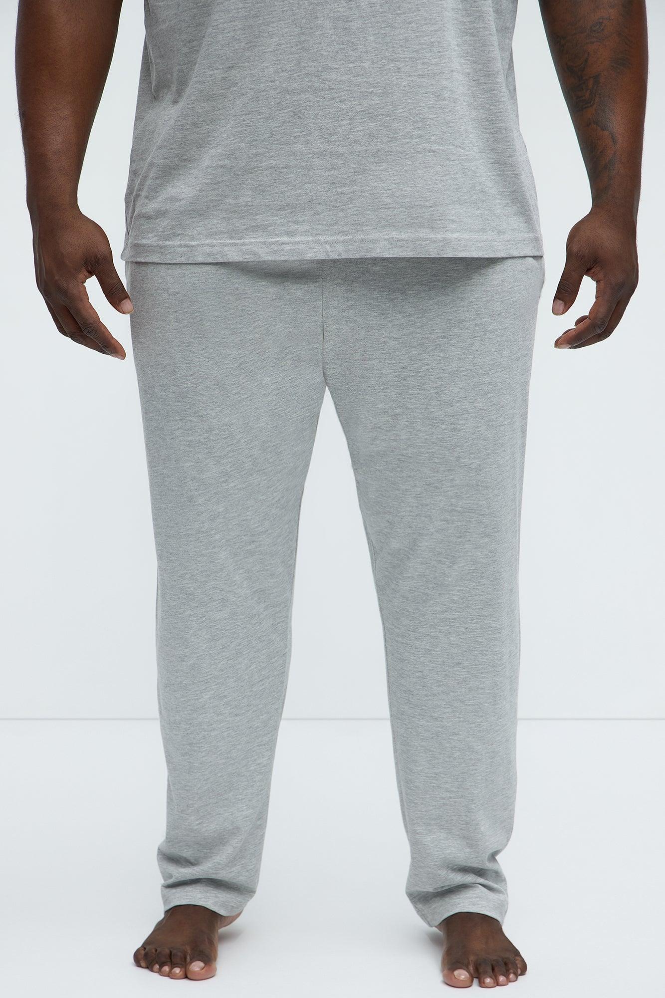 Essential Cotton Lounge Pants - Heather Grey Product Image