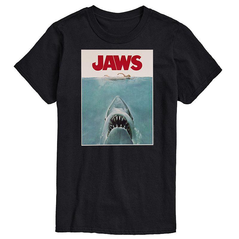 Big & Tall Jaws Terrifying Poster Tee, Men's,  Product Image