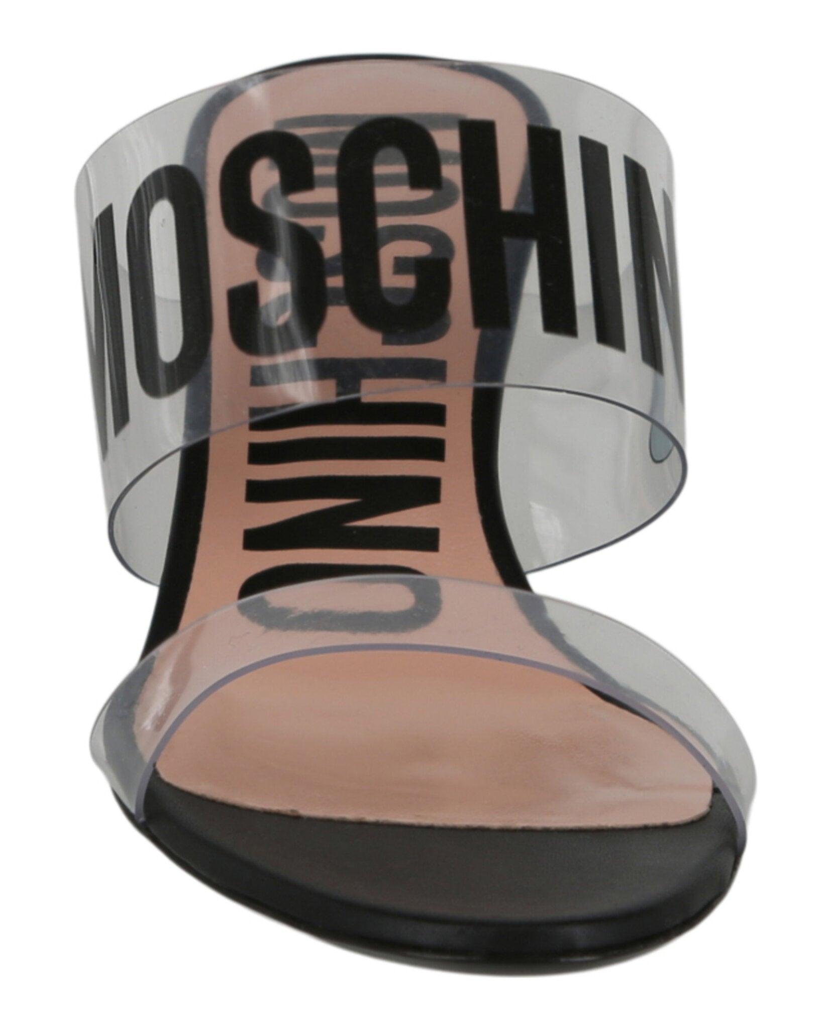 Moschino Logo Transparent Heel Sandals Product Image