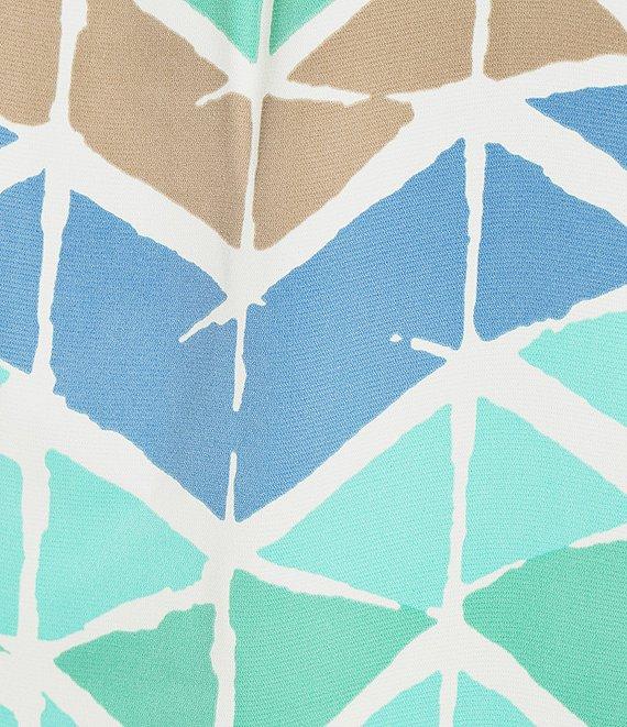 Multiples Woven Printed Scoop Neck Sleeveless Fitted Tank Top Product Image