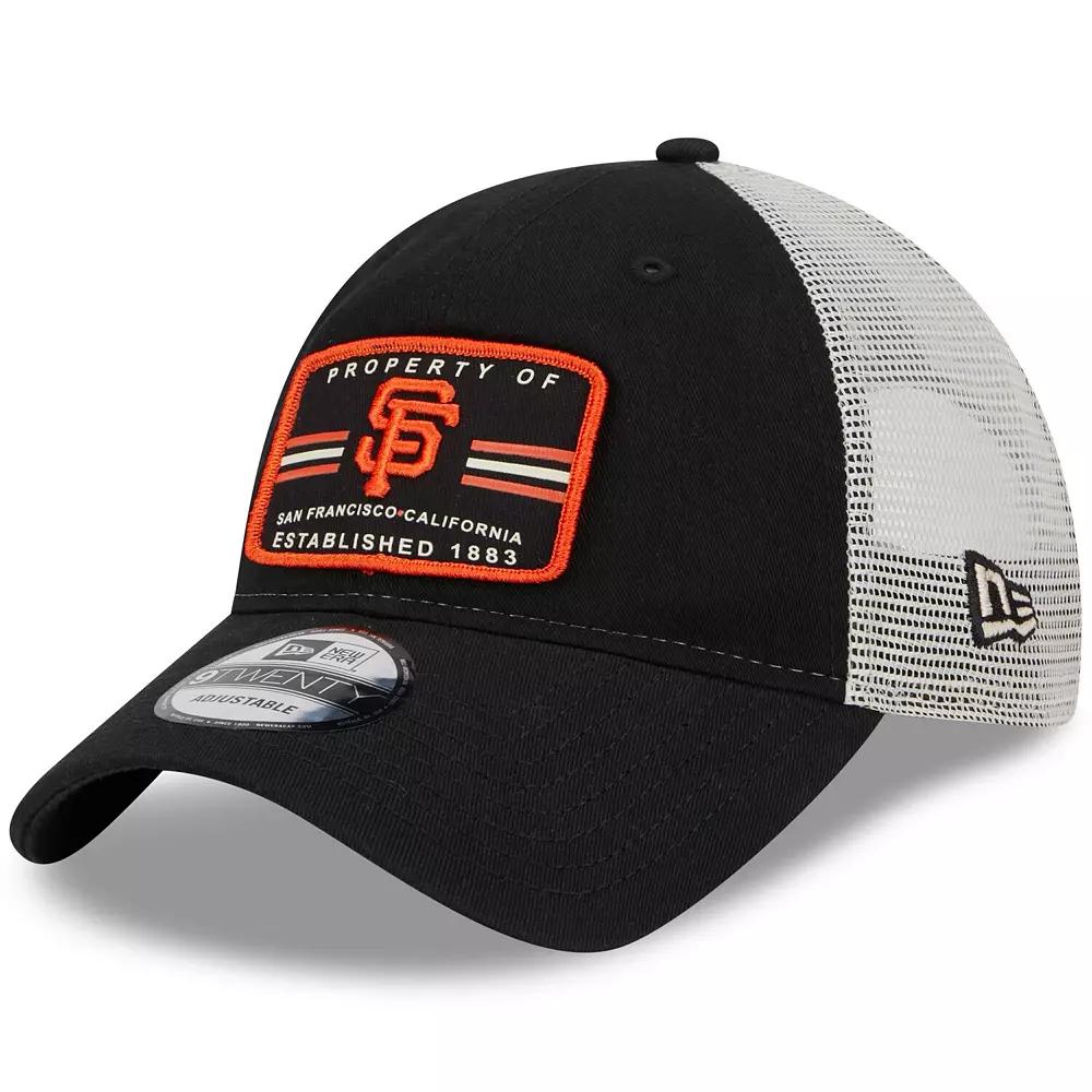 Men's New Era Black San Francisco Giants Property Trucker 9TWENTY Snapback Hat Product Image